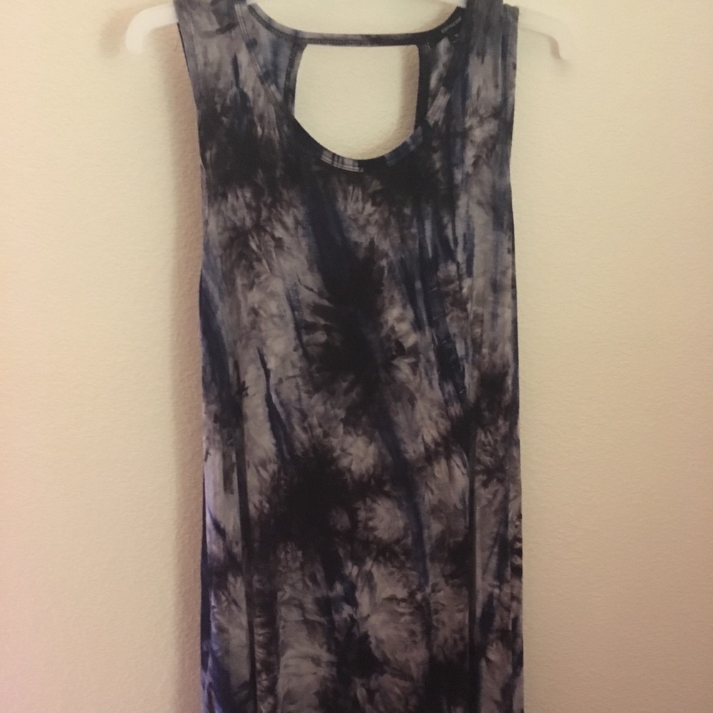 Black/navy tye dye dress